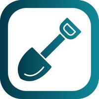 Shovel Glyph Gradient Corner Icon vector