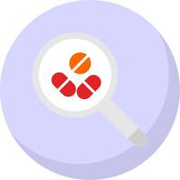 Search For Drugs Flat Bubble Icon vector