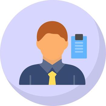 Manager Flat Bubble Icon vector