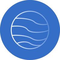 Planet Flat Bubble Icon vector