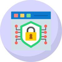 Secure Browser Flat Bubble Icon vector