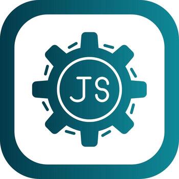 javascript glifo degradado esquina icono vector