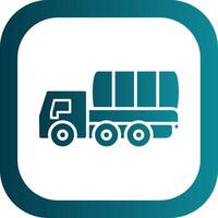 Lorry Glyph Gradient Corner Icon vector