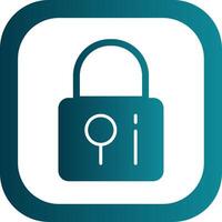 Locked Glyph Gradient Corner Icon vector