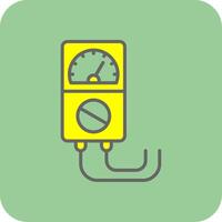 Voltage Indicator Filled Yellow Icon vector