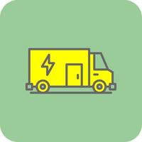 Electrician Service Filled Yellow Icon vector