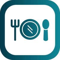 Banquet Glyph Gradient Corner Icon vector