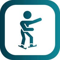 Skater Glyph Gradient Corner Icon vector