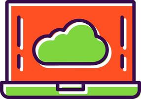 Cloud filled Design Icon vector