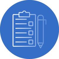 Task List Flat Bubble Icon vector