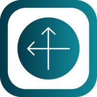 Intersect Glyph Gradient Corner Icon vector