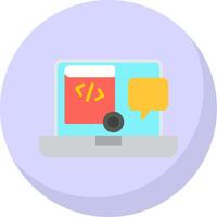 Demo Flat Bubble Icon vector