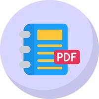 Pdf Flat Bubble Icon vector