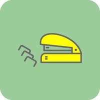 Staples Filled Yellow Icon vector