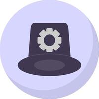 Whitehat Flat Bubble Icon vector