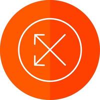 Intersect Line Red Circle Icon vector