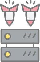 Ddos Line Filled Light Icon vector