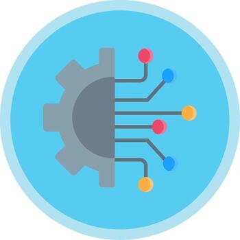 Technology Flat Multi Circle Icon vector