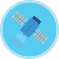 Satellite Flat Multi Circle Icon vector