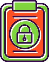 Notepad Lock filled Design Icon vector