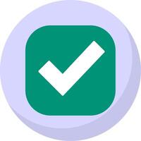 Checkmark Flat Bubble Icon vector