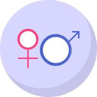 Gender Sign Flat Bubble Icon vector