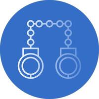 Hand Cuffs Flat Bubble Icon vector