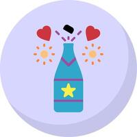 Champagne Flat Bubble Icon vector