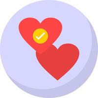 Heart Flat Bubble Icon vector