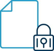 Encrypted Data Line Blue Two Color Icon vector