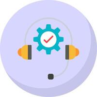 Technical Support Flat Bubble Icon vector