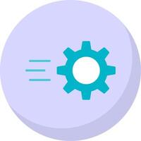 Gear Flat Bubble Icon vector