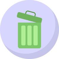 Trash Flat Bubble Icon vector