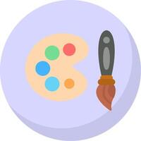 Palette Flat Bubble Icon vector