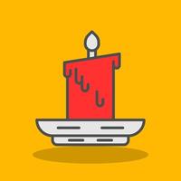 Candle Filled Shadow Icon vector