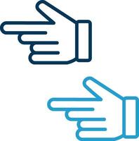 Pointing Left Line Blue Two Color Icon vector