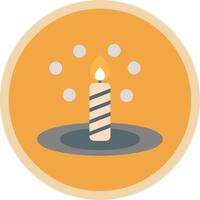 Bunsen Burner Flat Multi Circle Icon vector