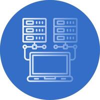 Data Network Flat Bubble Icon vector