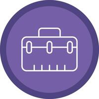 Suitcase Line Multi Circle Icon vector