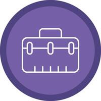 Suitcase Line Multi Circle Icon vector