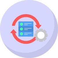 Data Processing Flat Bubble Icon vector