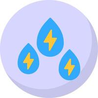 Hydro Power Flat Bubble Icon vector