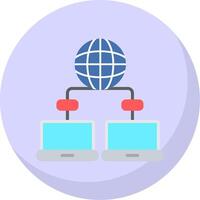 Data Network Flat Bubble Icon vector