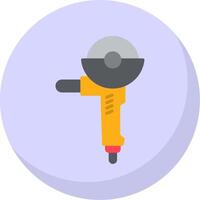 Angle Grinder Flat Bubble Icon vector