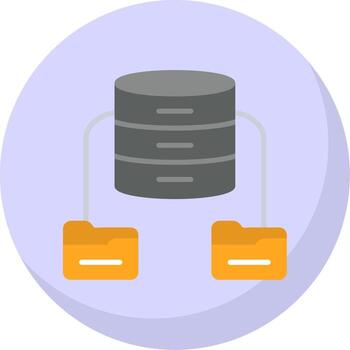 Folder Network Flat Bubble Icon vector