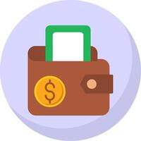 Digital Wallet Flat Bubble Icon vector