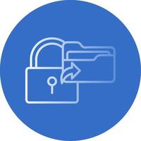 Secure Data Flat Bubble Icon vector