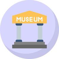 Museum Flat Bubble Icon vector