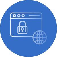 Web Security Flat Bubble Icon vector