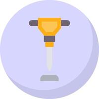 Hand Saw Flat Bubble Icon vector